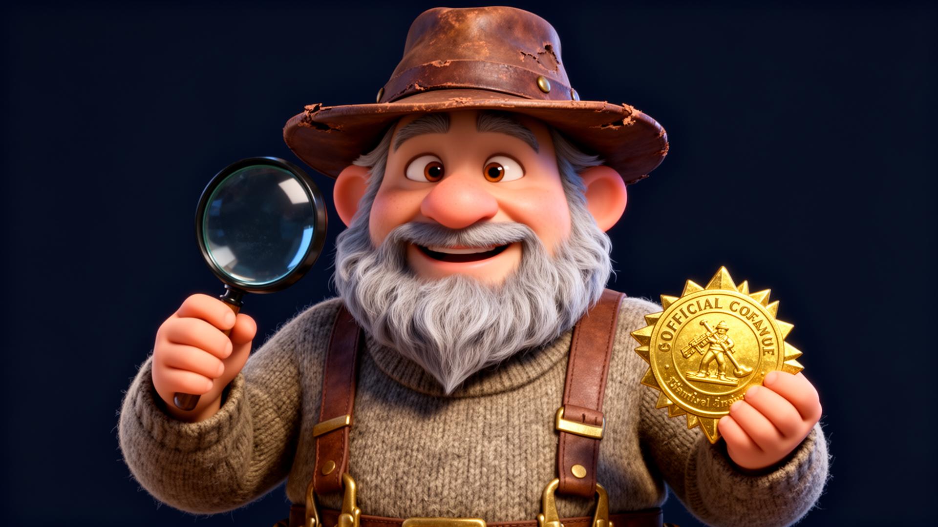 Voitto-maskotti selittää pelilisenssejä turvallisuuskilven edessä